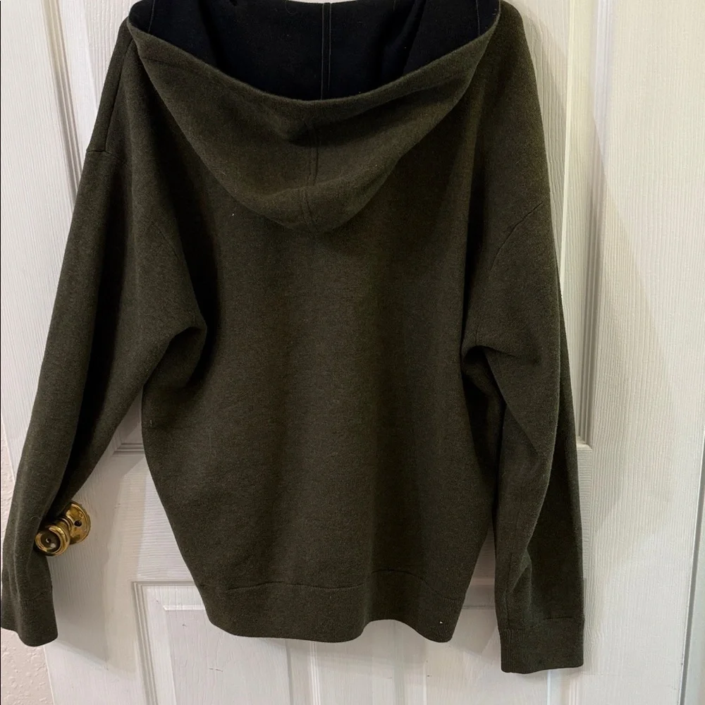 Banana Republic Men's Dark Green Zip-Up Sweater